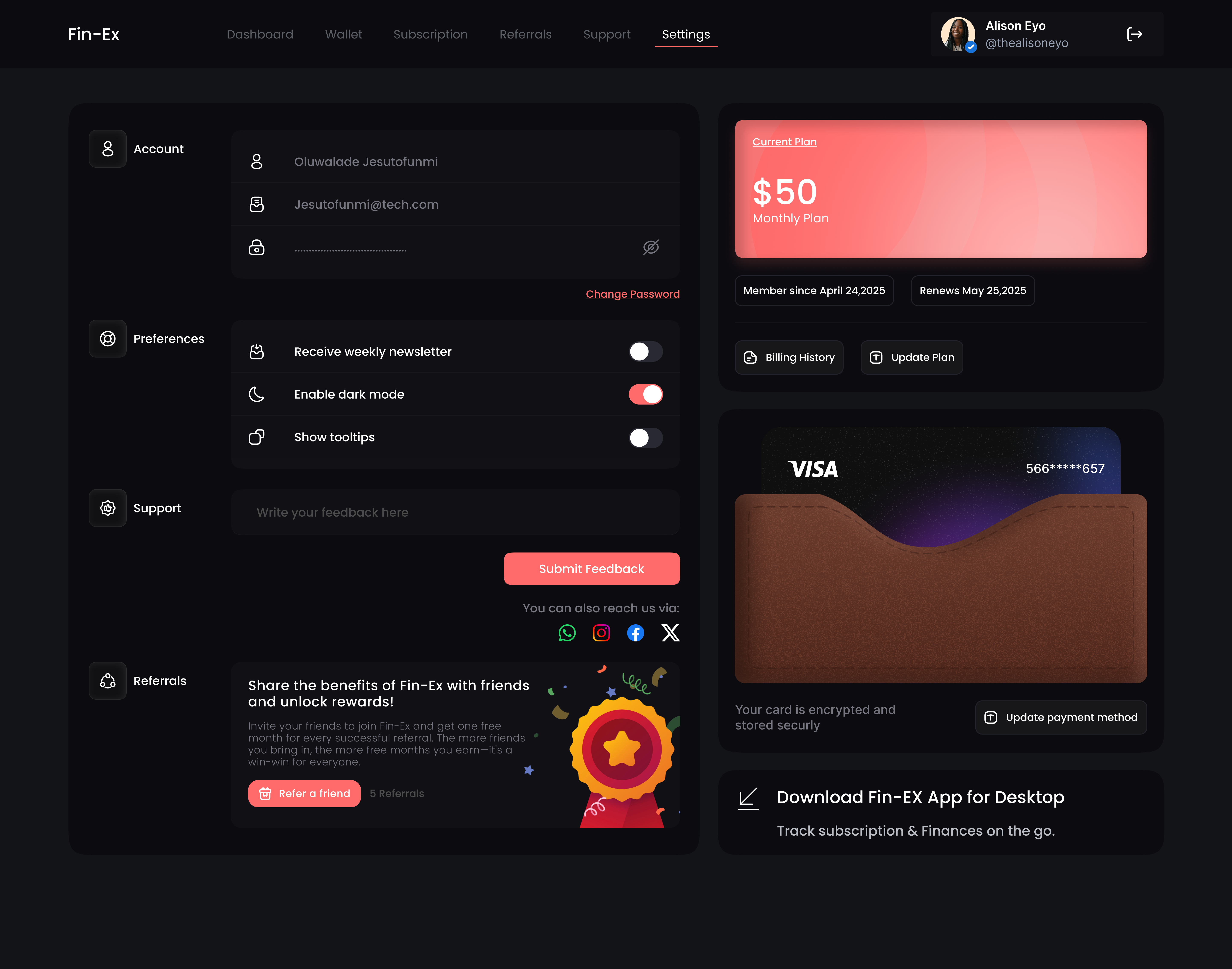 Financial Technology Dashboard - Secure financial data visualization